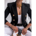 Women's Blazer Solid Color Vintage Style Casual Long Sleeve Coat